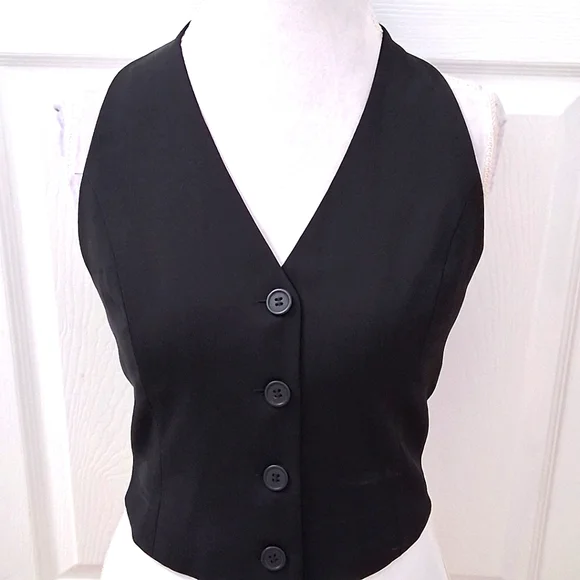 NWT Open Edit Black Halter Vest   Size M - Picture 3 of 14